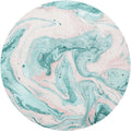 Marble Ripple Turquoise Placemats Round Table Mats Non-Slip Washable Heat Resistant Kitchen Place Mat for Home Dining Coffee Tabletop (6PCS) Home Decor