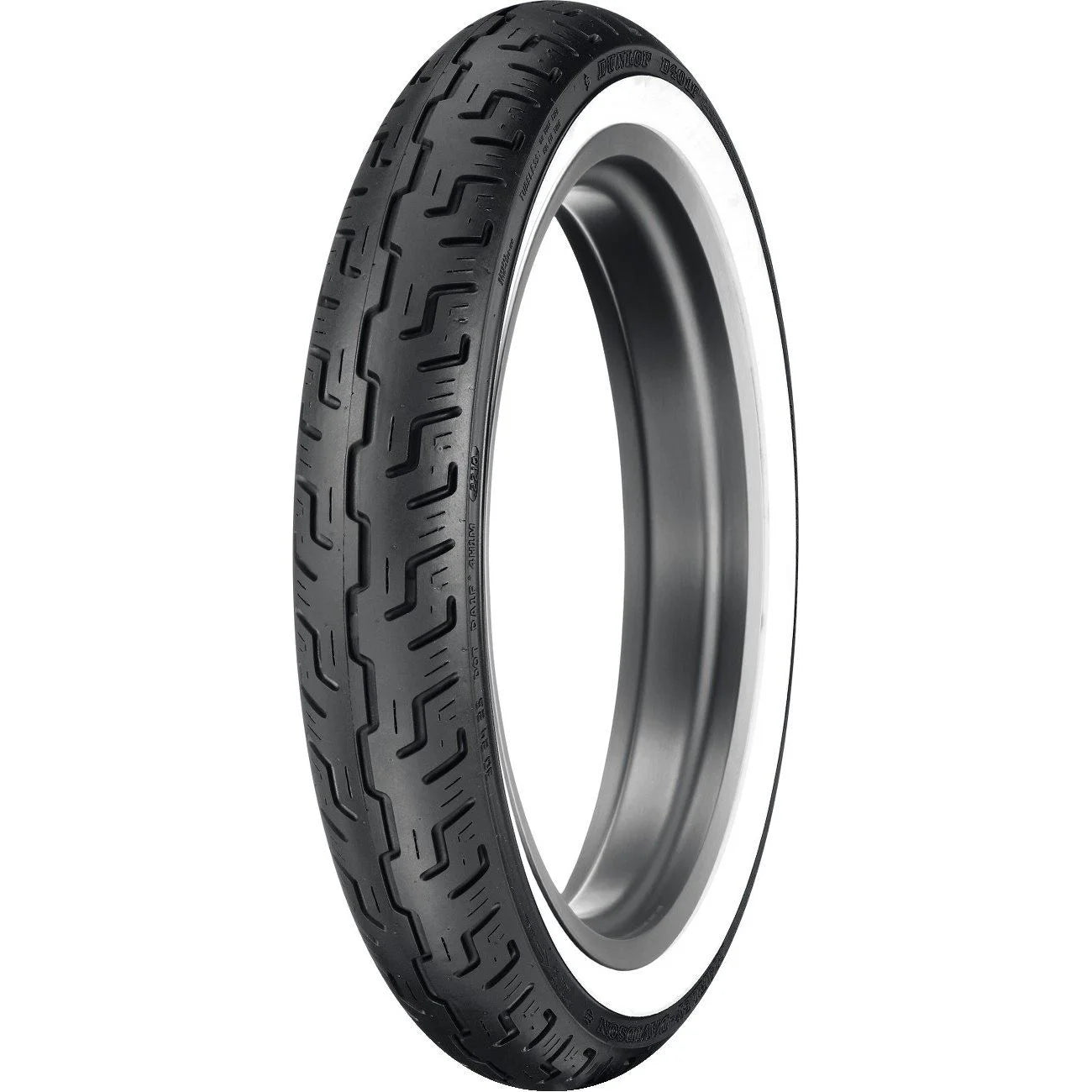 100/90-19 Dunlop Harley D401 Wide White Wall Front Tire