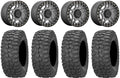 KMC Recon Beadlock 14 Wheels Gm 30 Rock-A-Billy Tires Kawasaki Mule Pro FXT