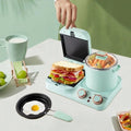 Kzc-07-B 3 in1 Breakfast Station Retro Household Breakfast Maker Green 110V