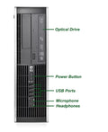HP Elite SFF Desktop Computer PC, Intel Core i7 3.4GHZ Processor, 16GB Ram, 128GB M.2 SSD + 1TB Hard Drive, WiFi & Bluetooth, BTO Wireless Keyboard Mouse, 22 Inch FHD LED Monitor, Win 10 (Renewed)