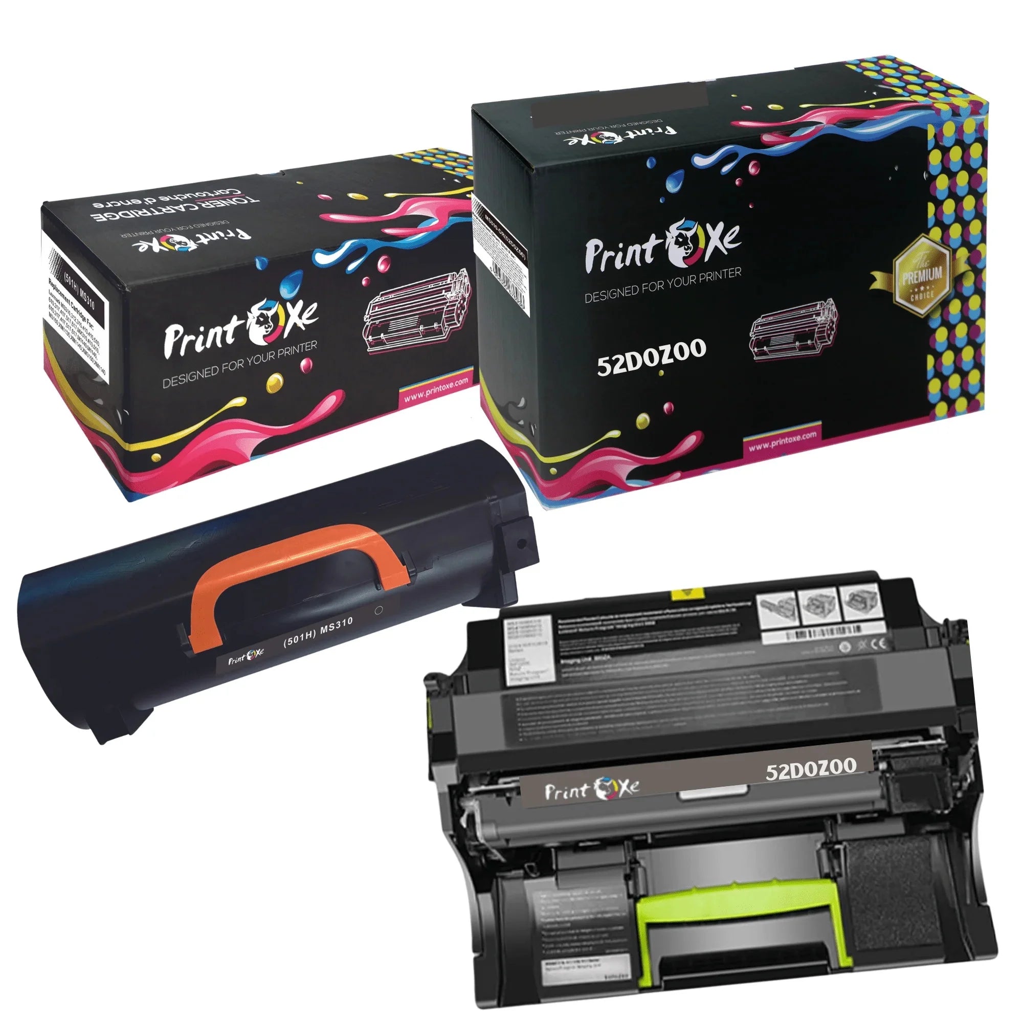 521H00 Toner and 52D0Z00 Imaging Drum Compatible 2 Units 52D1000 and 520Z for Lexmark MS810N MS810DN MS810DE MS810DTN MS811N MS811DN MS811DTN MS812DN MS812DTN MS812DTN MS710dn MS710n MS711dn