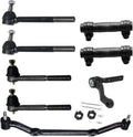 Detroit Axle - 8pc Suspension Kit for RWD 1996-2005 Chevy Blazer, 1996-2003 S10, 4 Inner & Outer Tie Rods, Adjustment Sleeves, Center Link, Steering Idler Arm Replacement