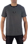 PlayStation Men's Embroiled Logo Striped Adult Short Sleeve T-Shirt