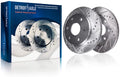 Detroit Axle - Front Brake Kit for 4WD 2004-2008 Ford F-150, 06-08 Lincoln Mark LT Drilled & Slotted Disc Brake Rotors 2006 2007 2008 Replacement: 12.99 Rotor