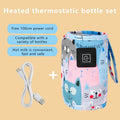 Flytohom USB Milk Water Warmer Travel Stroller Insulated Bag Baby Nursing Bottle Heater Newborn Infant Portable Bottle Feeding Warmers