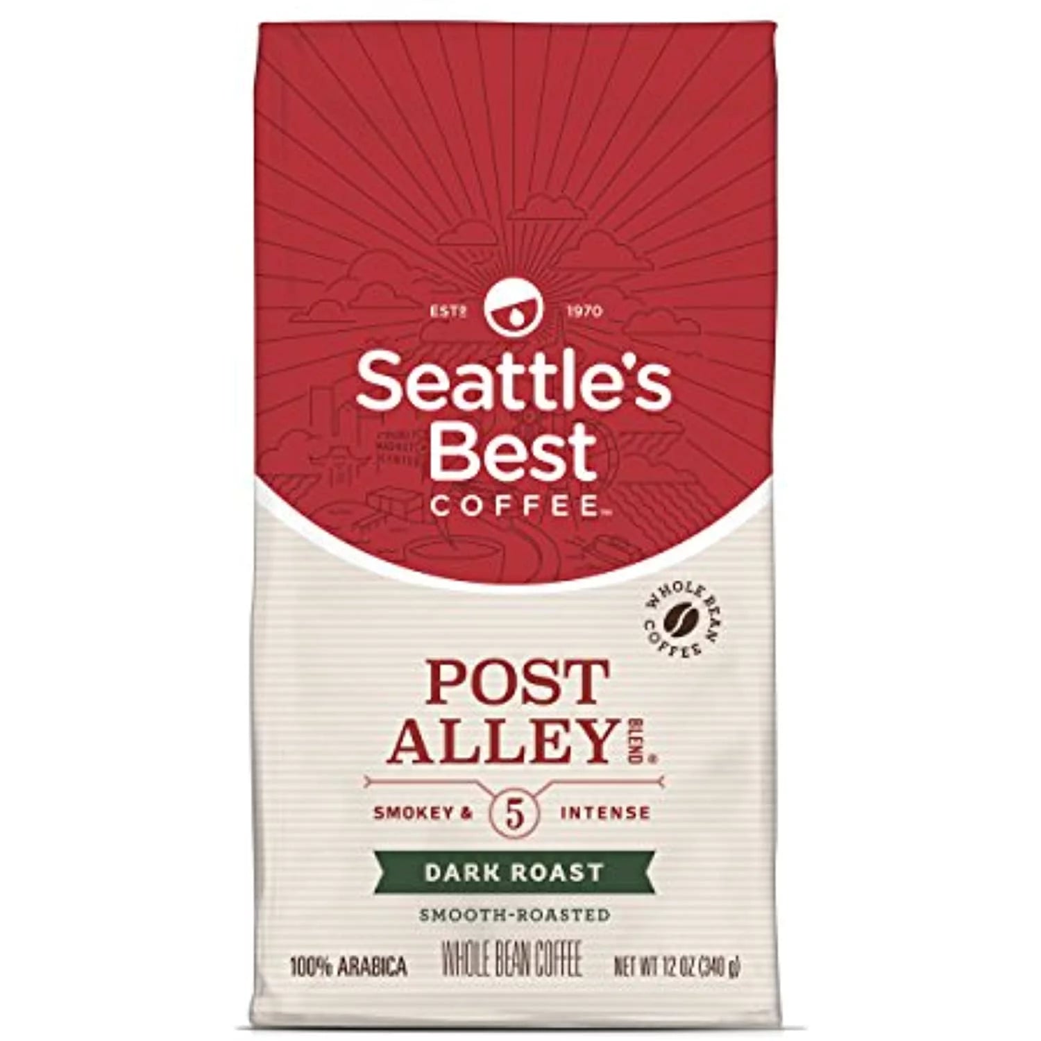 Seattles Best Coffee Signature Blend No. 5 Dark Roast Whole Bean Coffee, 12-Ounce Bag