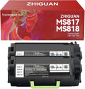 ZHINGUAN NEW 2PK 53B1H00 53B0HA0 53B1000 High Yield Black Toner Cartridge Works for Lexmark MS817 MS818DN MS817N MS817n MS817dn MS818 MS818dn MX717 MX718 Printers