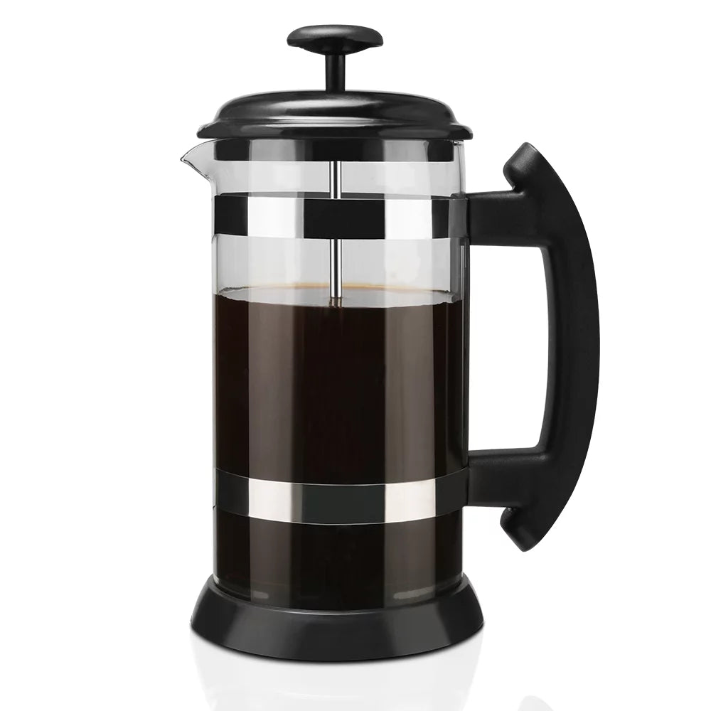 i cafilas French Press,Tea Filter Tea 1000ml Stainless Steel Stainless Steel French Press Pot Cafetiere Maker Scented Tea Coffee Cup Borosilicate French Press Coffee Maker Tea Filter Tea Maker Zdhf