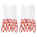 Uxcell 17.7 5.5mm Polyester Basketball Hoop Rim Net Replacement, White Red 2 Pack