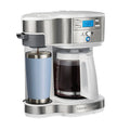2-Way Programmable 12 Cup and Single-Serve Coffee Maker - WHITE