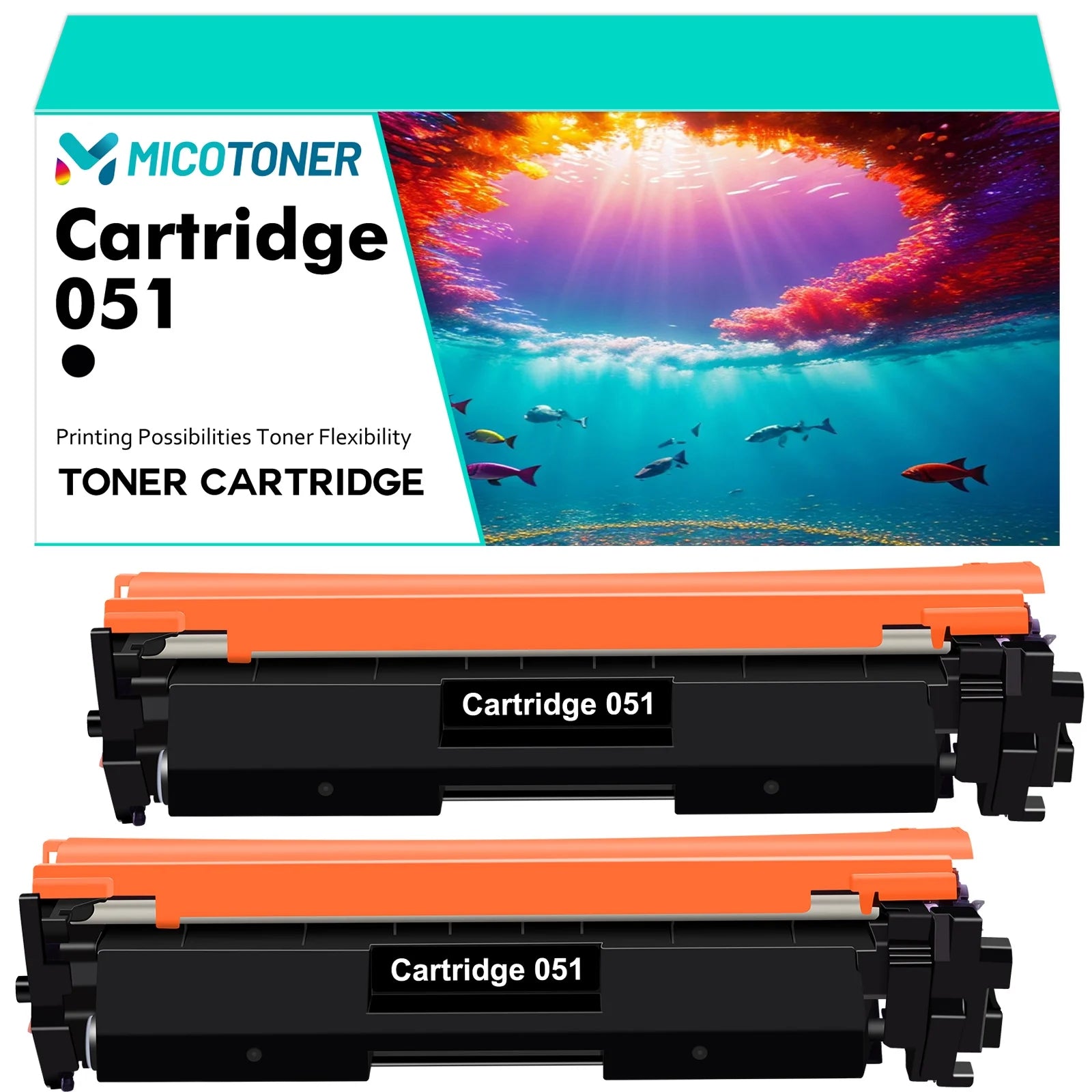 Cartridge 051 Compatible Toner Cartridge for Canon 051 051H imageCLASS MF264dw MF269dw MF267dw MF266dn MF263dn LBP162dw LBP161dn LBP1692dwkg Ink Printer Black 2-Pack