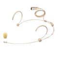 Headset Microphone Headworn mics 4-Pin Hirose(HRS) Female Connector Compatible with Audio-Technica Wireless Microphone Belt Pack Transmitter, Unidirectional,Beige