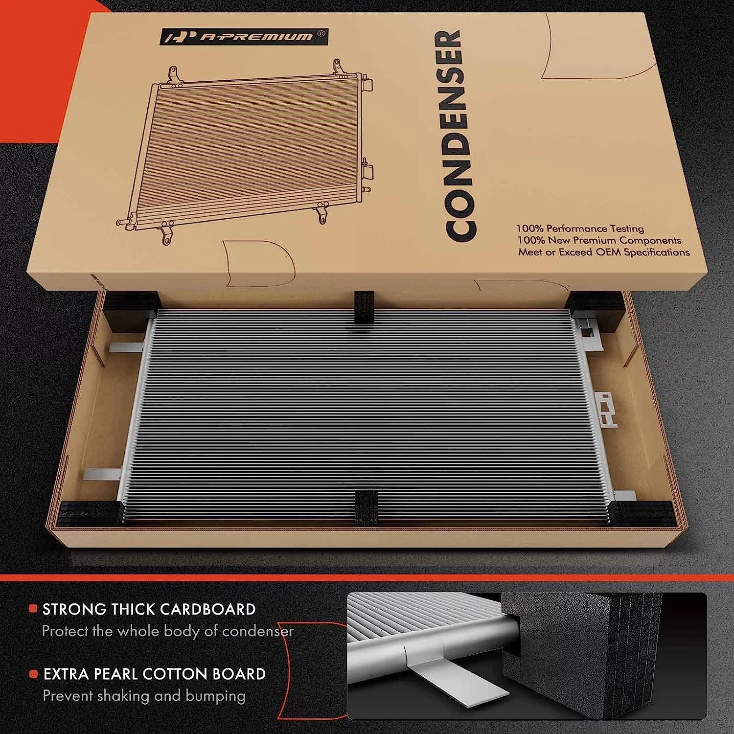 A-Premium Air Conditioning A/C Condenser Compatible with Subaru Legacy 1995-1997 2.2L 2.5L, Replace# 4569, 73210AC021