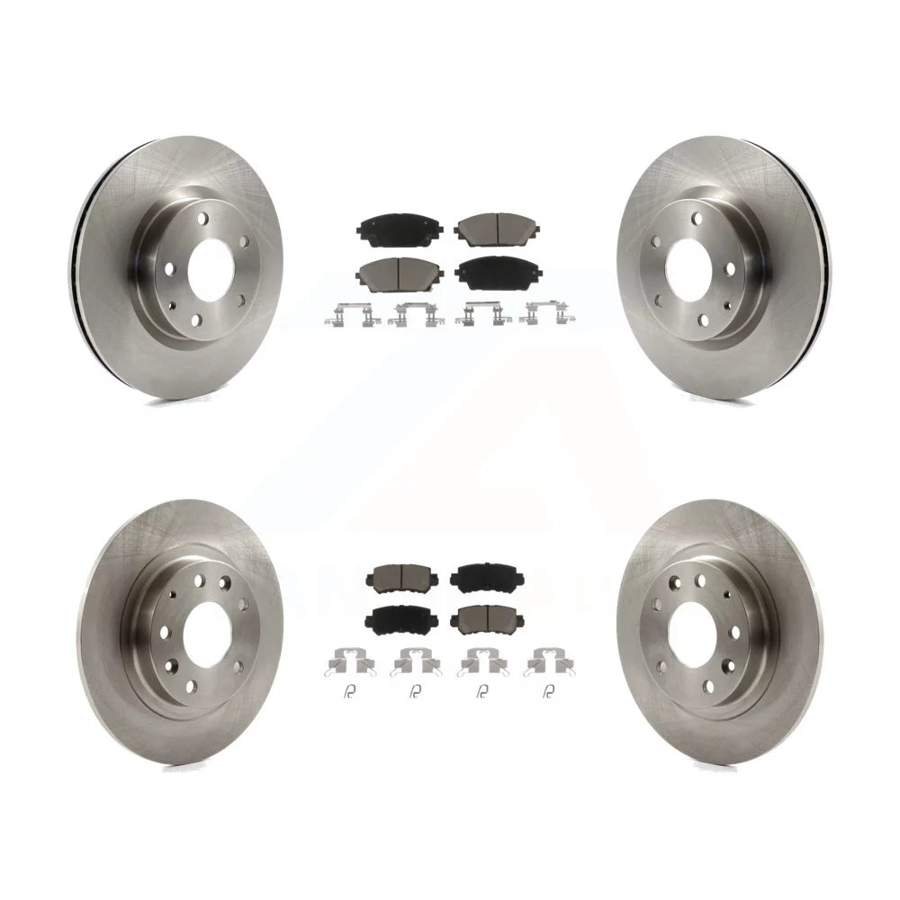 Transit Auto - Front Rear Disc Brake Rotors And Ceramic Pads Kit For 2016-2018 Mazda CX-3 AWD K8C-101511