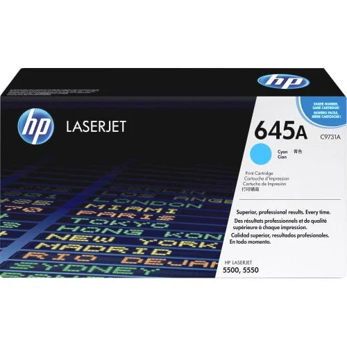 HP 645A (C9731A) Toner Cartridge, Cyan