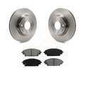 Transit Auto - Front Disc Brake Rotors And Semi-Metallic Pads Kit For Mazda 3 CX-3 Sport K8S-100651