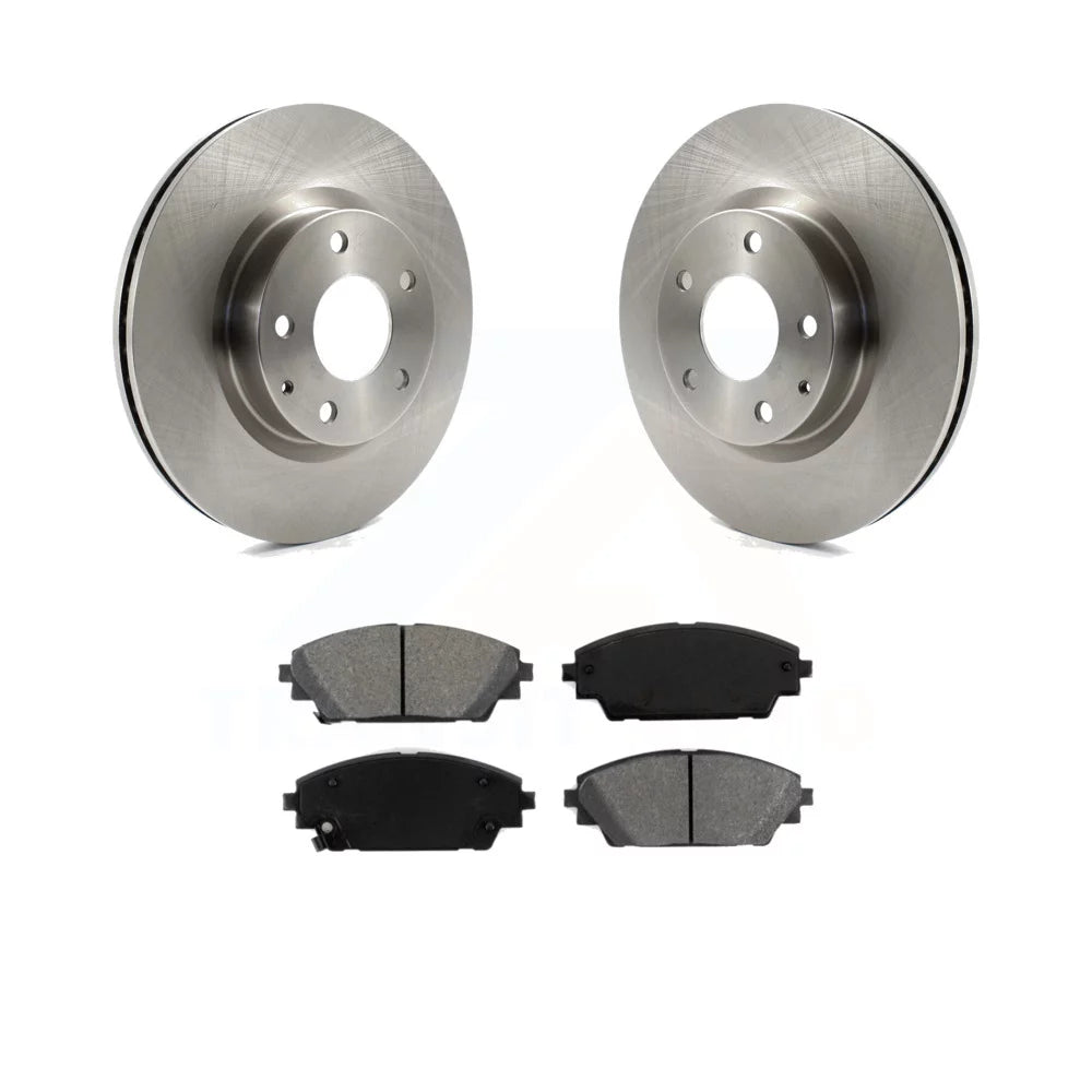 Transit Auto - Front Disc Brake Rotors And Semi-Metallic Pads Kit For Mazda 3 CX-3 Sport K8S-100651