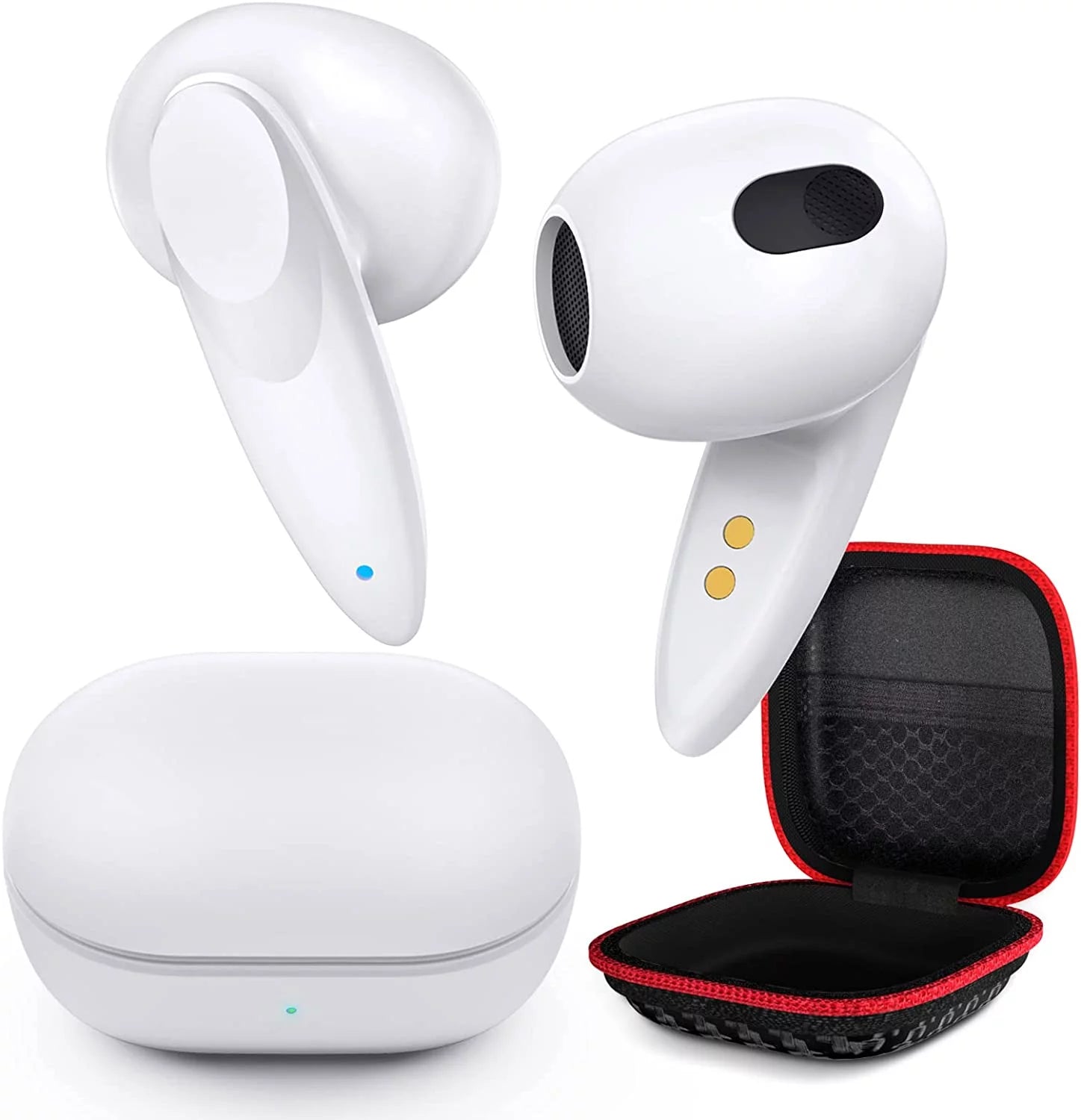 Wireless Earbuds, Bluetooth TWS Mini in-Ear Headphone Noise Canceling Deep Bass USB Type C Earphone