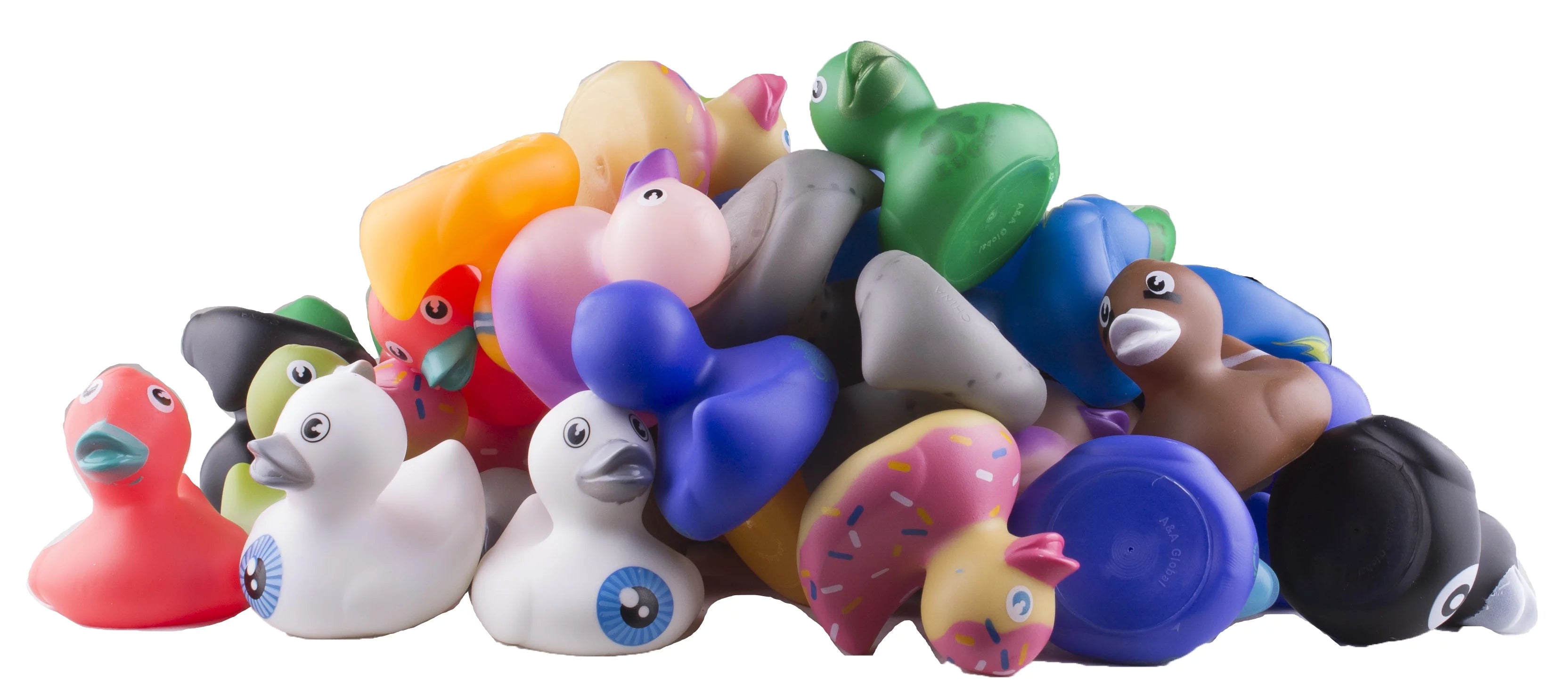 2 Inch Rubber Ducks - Bag of 50 Assorted Mini Rubber Duckies Series 2