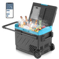 DR.PREPARE 50L DC Car refrigerator,LG Powered Compressor Portable Fridge with 53 QT (50L), Dual Zone, App Control