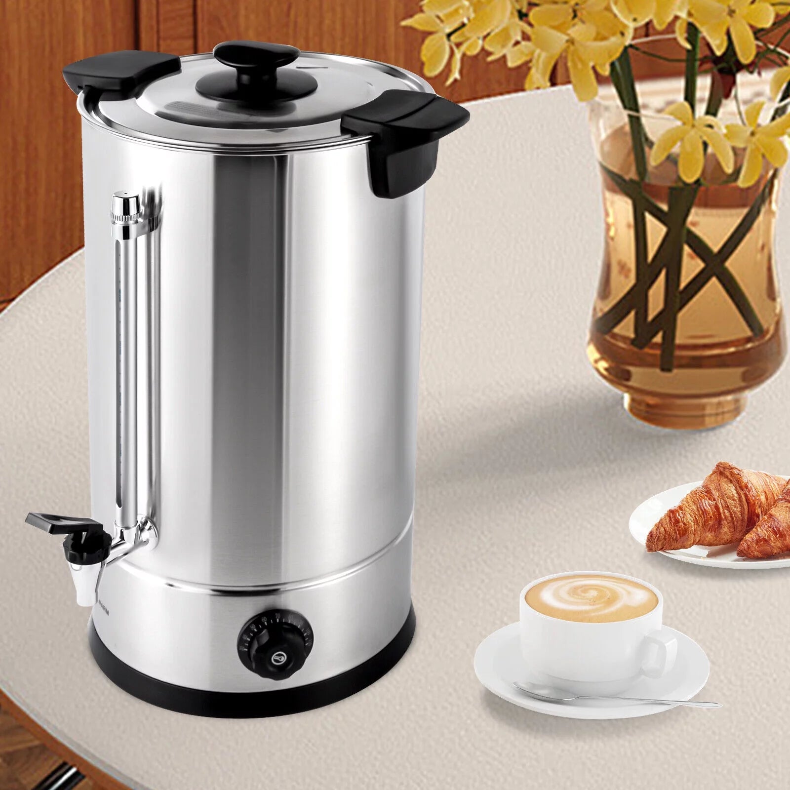 15L 1.4KW Commercial Catering Kitchen Hot Water Boiler Tea Urn Coffee for Cafes, Buffets, Offices, Hotels, Kindergartens