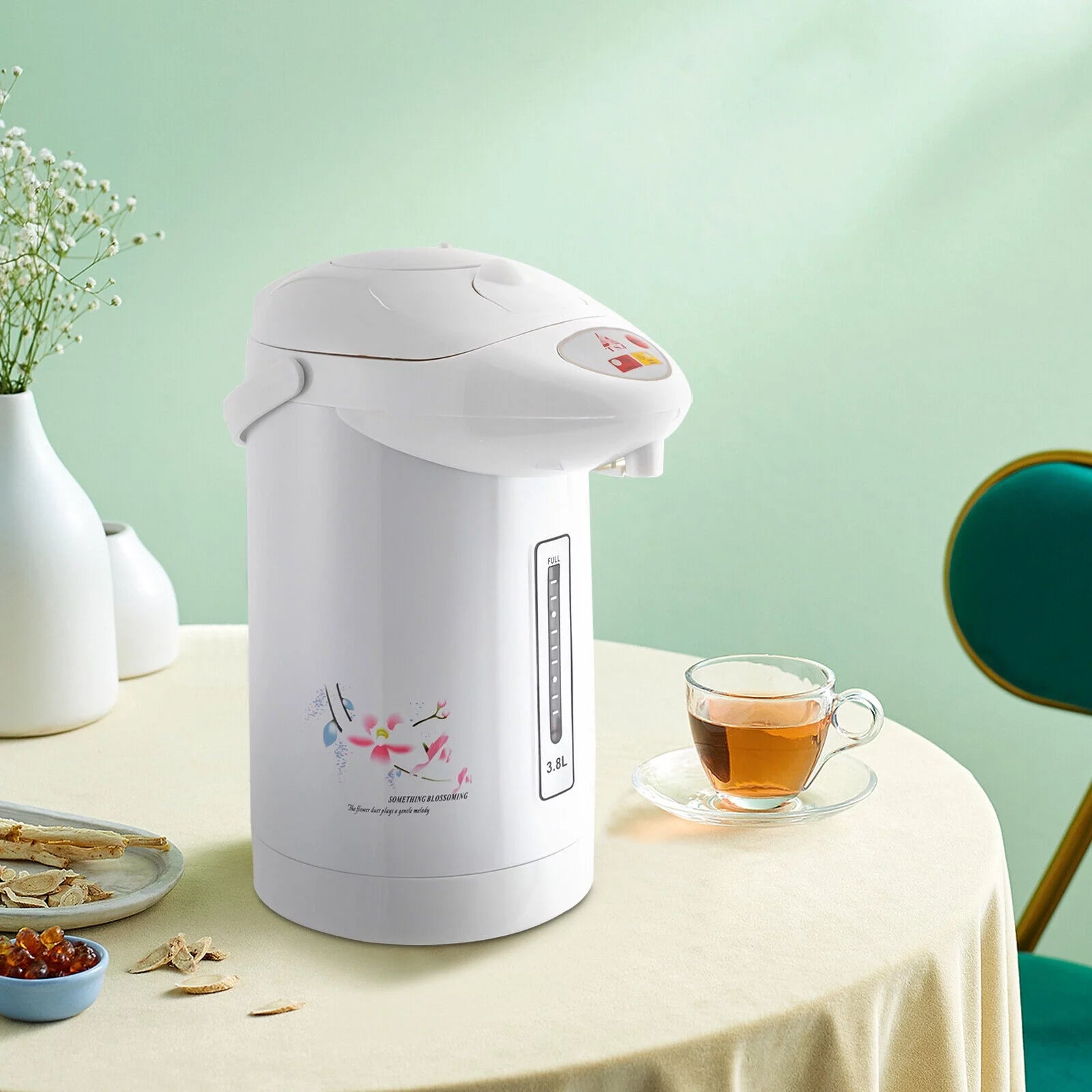 Electric Kettle for Hot Water Boiler 110V Coffee & Tea Maker 3.8 L White Dual-Pump Hot Water Dispenser - 256418 Stainless Steel