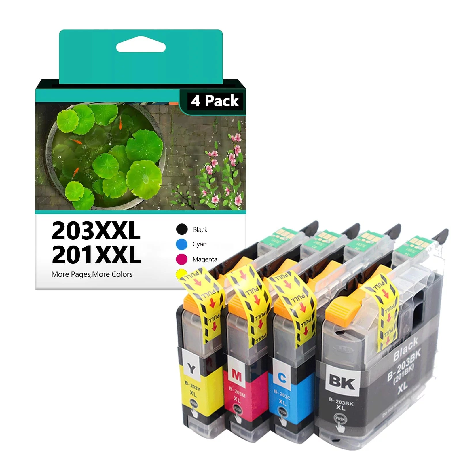 LC203xl LC201xl Ink Cartridges Replacement for Brother LC203xl LC201xl LC 203 201 XL Use with MFC-J460DW MFC-J480DW MFC-J485DW MFC-J4420DW MFC-J4620DW Combo Pack(B C