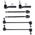 Teledu 6pcs Front Inner Outer Tie Rods Sway Bars For 04-12 Malibu 05-10 G6 07-08 Aura