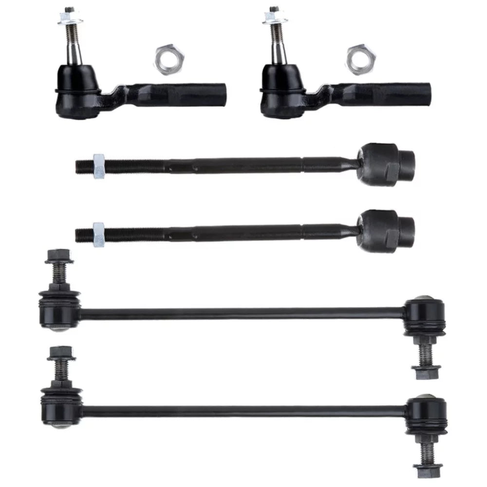Teledu 6pcs Front Inner Outer Tie Rods Sway Bars For 04-12 Malibu 05-10 G6 07-08 Aura