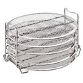 1 Set 5 Layers Dehydrator Rack Air Fryer Cooker Rack Stainless Steel Stand Accessories Compatible with Ninja  Grill 6.5 Qua