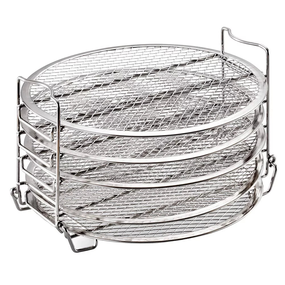 1 Set 5 Layers Dehydrator Rack Air Fryer Cooker Rack Stainless Steel Stand Accessories Compatible with Ninja  Grill 6.5 Qua