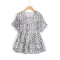 Tie-Dye Round Neck Waist Shirt