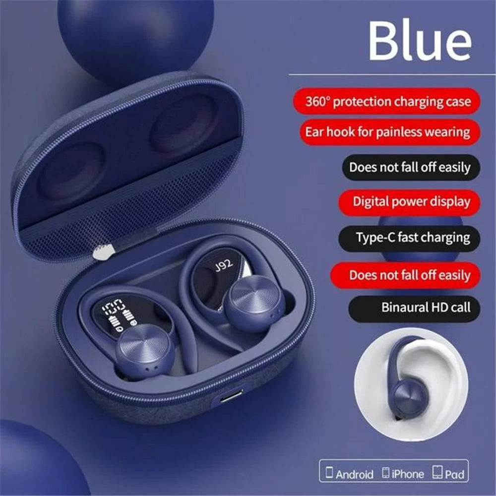 Wireless Sport Headphones TWS Bluetooth Earphones HiFi Stereo Bass Earbuds Noise Cancelling Headset For iPhone Android Xiaomi