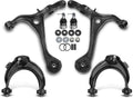 A-Premium 8Pcs Front Suspension Kit Upper and Lower Control Arms Lower Ball Joints Upper Strut Mounts Compatible with Honda Accord 2003-2007 Acura TSX 2004-2008