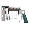 Lifetime Kid's Adventure Tunnel Swing Set with Clubhouse and Climbing Wall (91134)