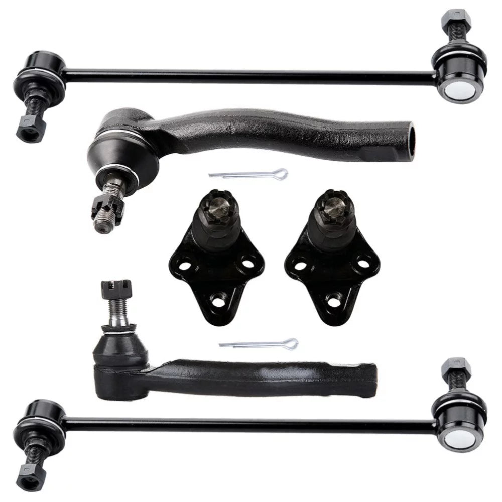Teledu For 03-08 Toyota Corolla 6Pc Lower Ball Joint Outer Tie Rod End Sway Bar Kit