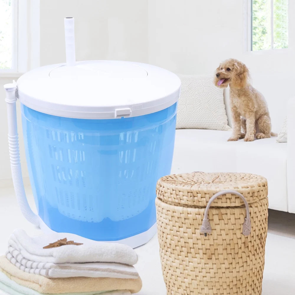 Loyalheartdy 2 in 1 Portable Mini Washing Machine 2kg Manual Drain Spin Dryer for Outdoor Traveling