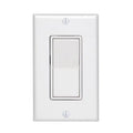 Decora  Illuminated 15A Single Pole Rocker Switch, White