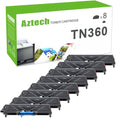 AAZTECH 8-Pack Compatible Toner Cartridge for Brother TN-360 TN360 TN 360 Printer Ink (Black)