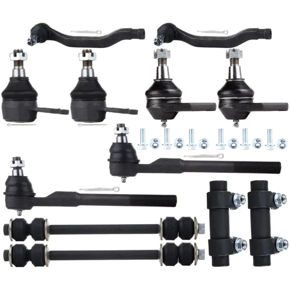 12PC For 2000-2001 Dodge Ram 1500 2WD Front Ball Joints Sway Bars Suspension Kit