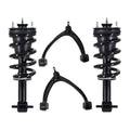 Set of 4 Front Upper Control Arm Ball Joint-Quick Complete Strut-Coil Spring Assembly For 2014-2016 Chevrolet Silverado 1500 4WD