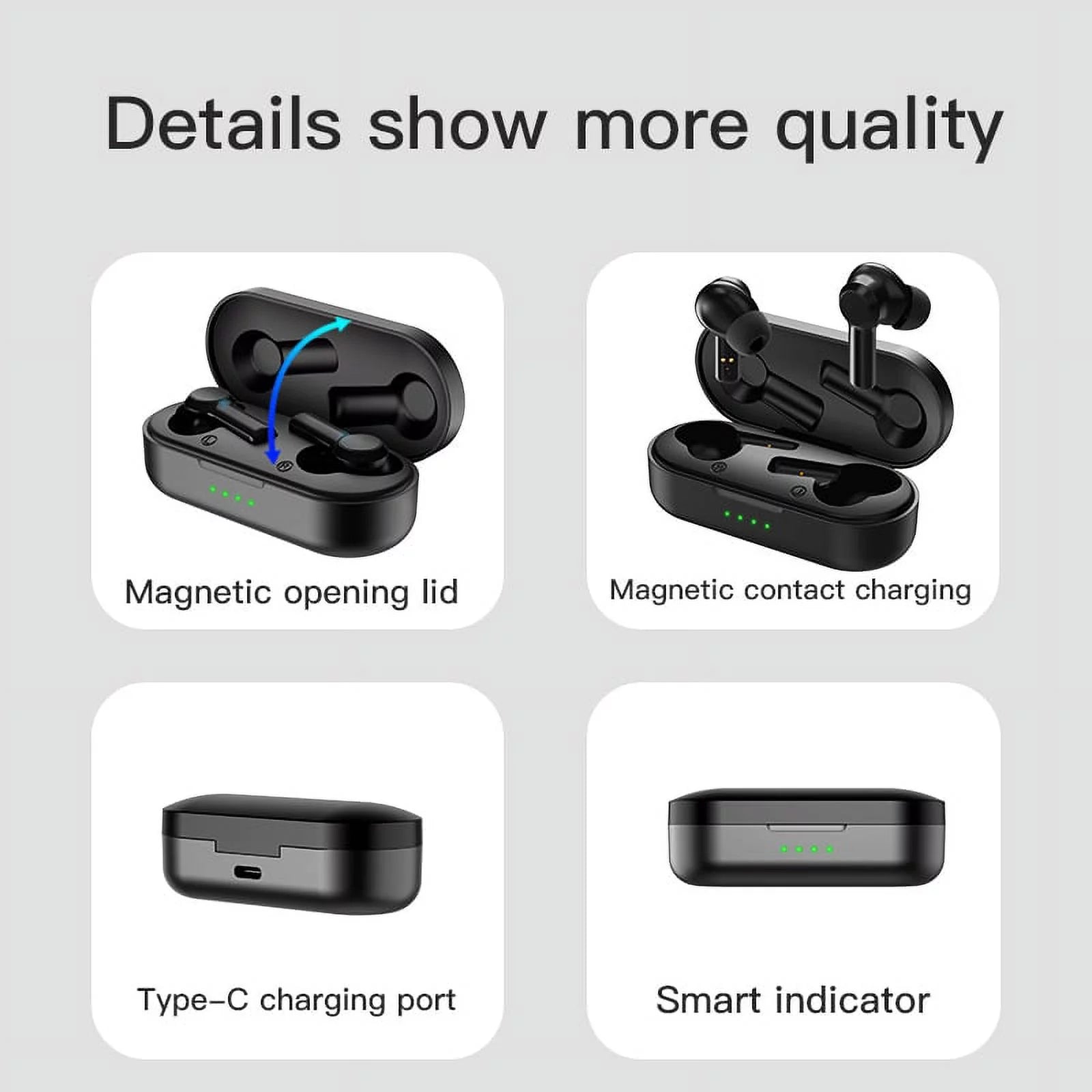 W20 Tws Bluetooth 5.0 Earphone Wireless Headphone Stereo Min Headset Sport Earbuds Microphone With Charger Box For Phone Pk Gt03 - Earphones &amp; Headphones