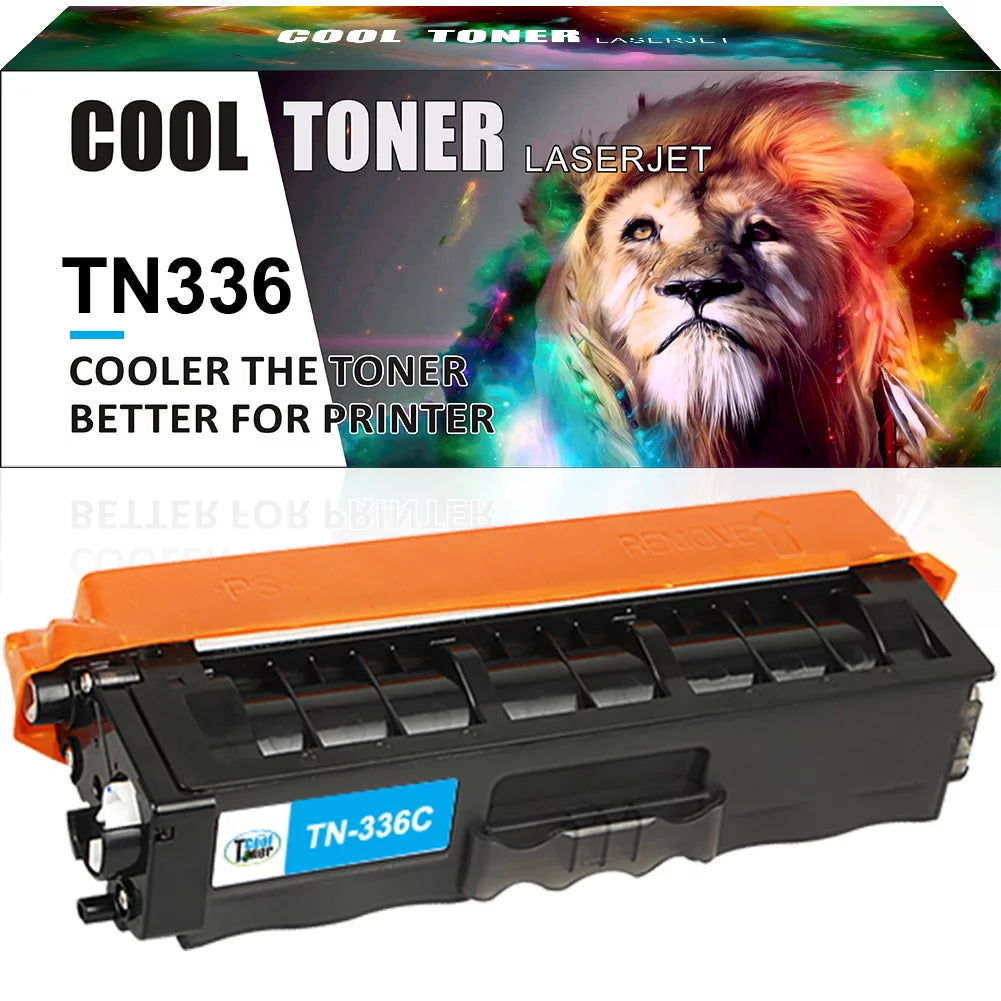 Cool Toner Compatible Toner for Brother TN-336 TN-336C for MFC-L8850CDW HL-L8350CDW MFC-L8600CDW HL-L8250CDN HL-L8350CDWT HL-4150CDN 4570CDW 4570CDWT Replacement Printer Ink Cyan, 1-Pack