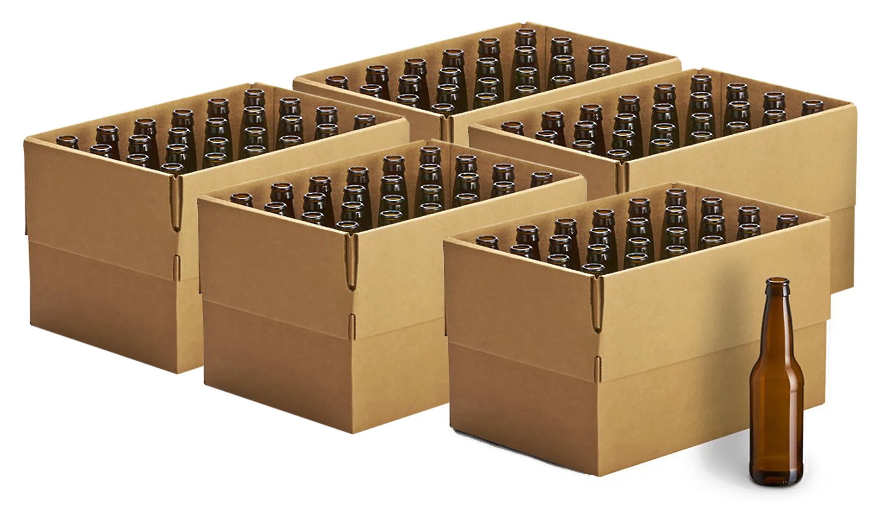 Monster Brew Home Brewing Supp Amber Beer Bottles (24 Pack), 12 oz (5-(Pack))