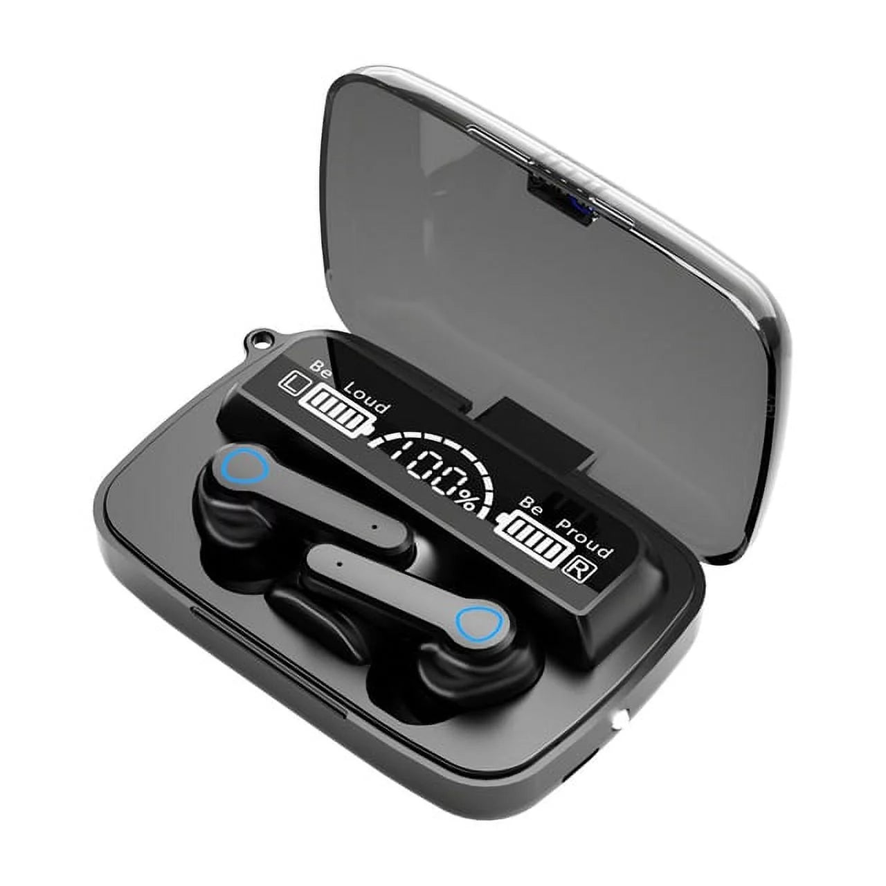 M19 Tws 5.0 Wireless Bluetoth Earphones Sport Sound Noise Cancelling Ear Buds Ipx7 Waterproof Led Digital Display Large Battery - Earphones &amp; Headphones