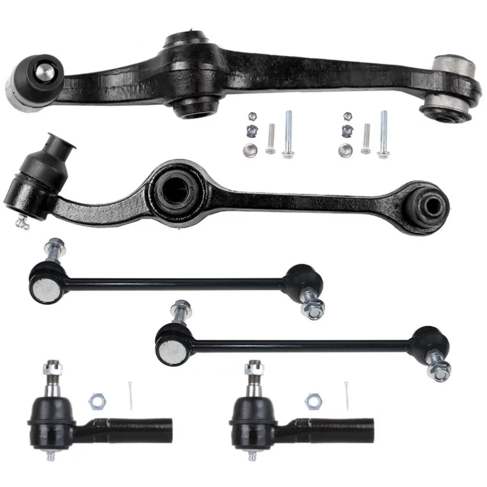 Teledu For Ford 1995-1998 Windstar 6Pieces Front Lower Control Arms Sway Bars Tie Rods