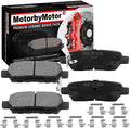 Rear Ceramic Brake Pads w/Hardware Kits Fits for Nissan 350Z 370Z Altima Juke Leaf Maxima Murano Pathfinder Quest Rogue Sentra X-Trail, Suzuki Grand Ceramic Low Dust Brake Pad