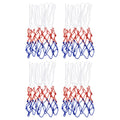 Uxcell 18.5 5.5mm Polyester Basketball Hoop Rim Net Replacement, White Red Blue 4 Pack