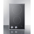 Summit Appliance 3 x 11.88 x 19.75 in. 230V 2-Burner Radiant Cooktop Ceramic Glass, Black